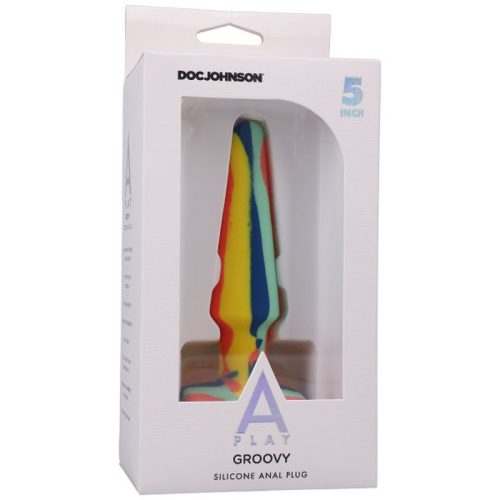 Groovy Silicone Anal Plug 5in Sunrise - Image 3