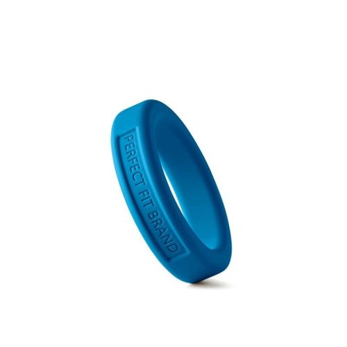 Classic Silicone Medium Stretch Penis Ring 36mm Blue - Image 3