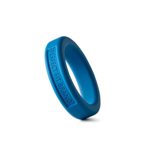 Classic Silicone Medium Stretch Penis Ring 36mm Blue - Image 4