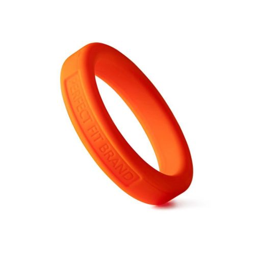 Classic Silicone Medium Stretch Penis Ring 44mm Orange - Image 4