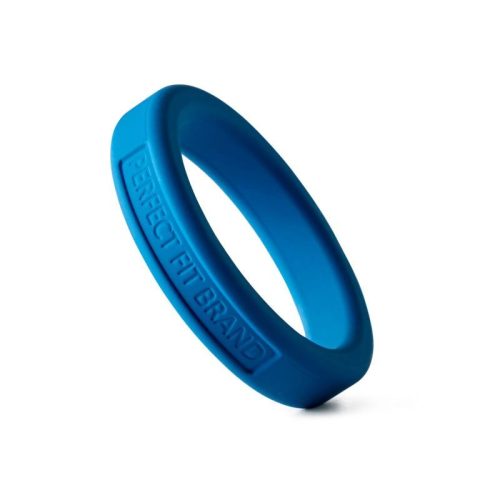 Classic Silicone Medium Stretch Penis Ring 44mm Blue - Image 4