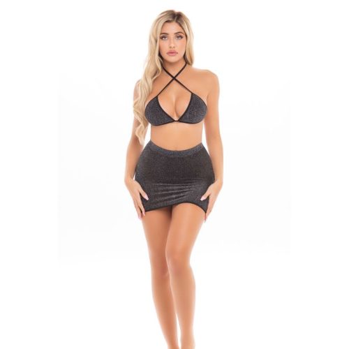 Cherry 2 Pc Skirt Set Black - Image 4