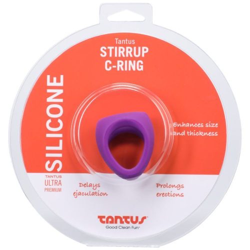 Stirrup Silicone Cock Ring Lilac - Image 6
