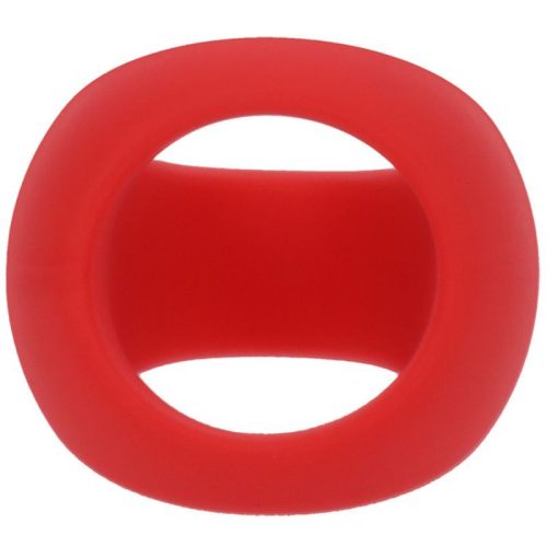 Stirrup Silicone Cock Ring Crimson - Image 4