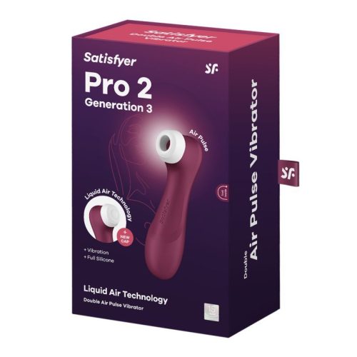 Satisfyer Pro 2 Gen 3 Clitoral Stimulator Wine Red - Image 6