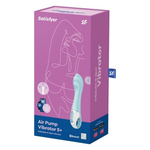 Satisfyer Air Pump Vibrator 5+ Blue - Image 6