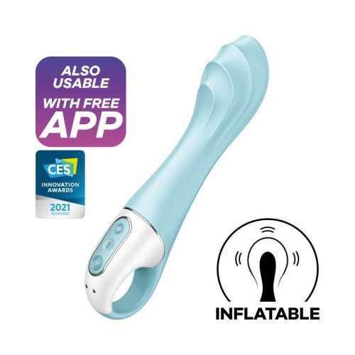 Satisfyer Air Pump Vibrator 5+ Blue - Image 8