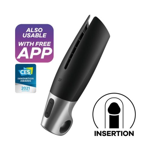 Satisfyer Power Masturbator Black Silver - Image 4
