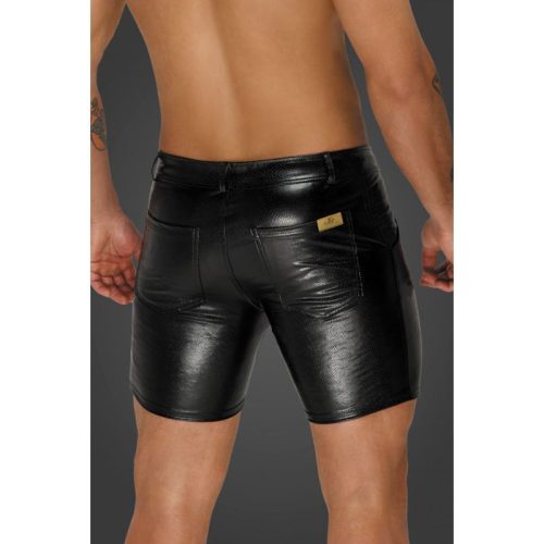 Snake Wetlook Mid Length Shorts with Back Pockets - Image 3