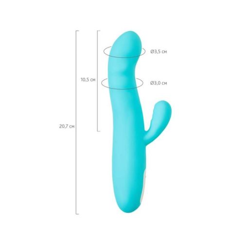 JOS Merry Swirl Rotating Shaft Rabbit Vibrator Blue - Image 4