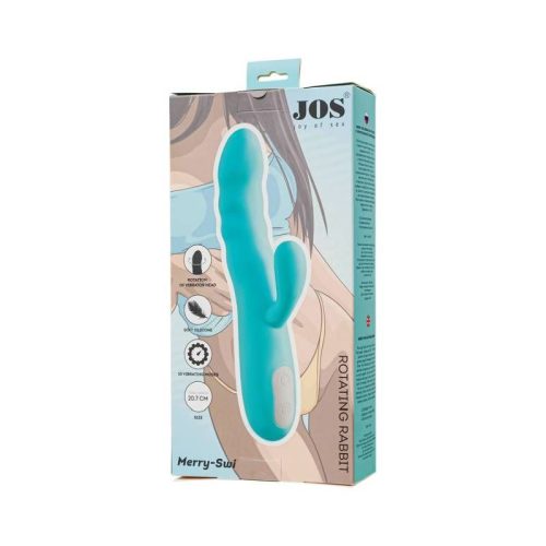 JOS Merry Swirl Rotating Shaft Rabbit Vibrator Blue - Image 8