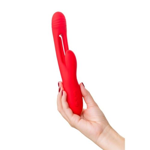 JOS Patti Moving Tongue Rabbit Vibrator Red - Image 4