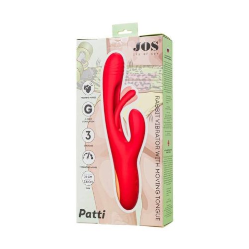 JOS Patti Moving Tongue Rabbit Vibrator Red - Image 8