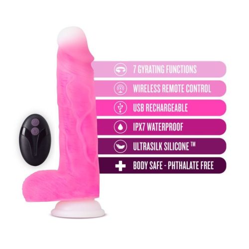 Neo Elite Roxy 8in Gyrating Dildo Pink - Image 7