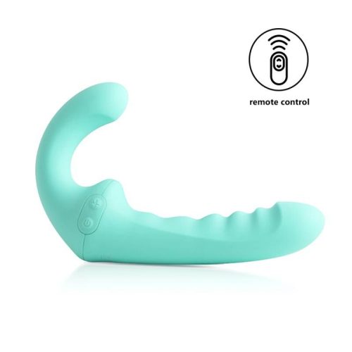 VibraTwin Rechargeable Come Hither Strapless Strap On with Remote - Image 3