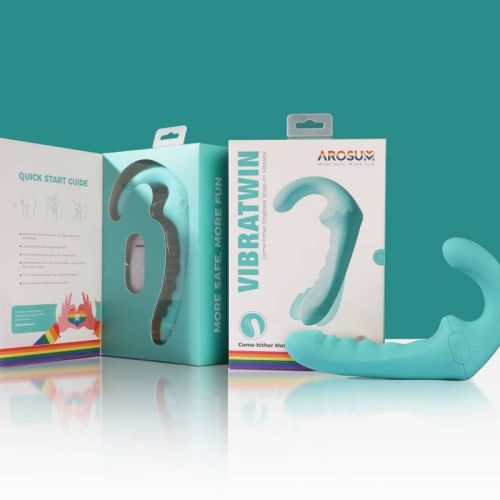 VibraTwin Rechargeable Come Hither Strapless Strap On with Remote - Image 6