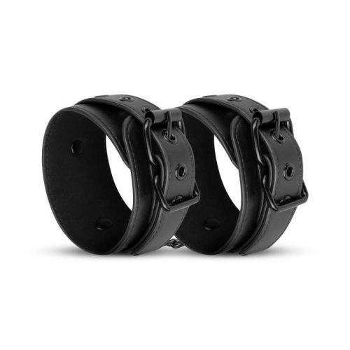Faux Leather Ankle Cuffs Black - Image 9