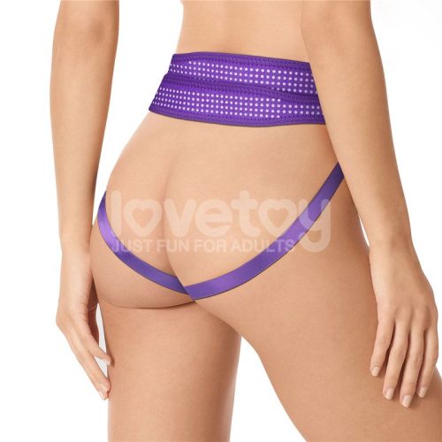 Easy Strap on Harness Polka Dot Purple - Image 5