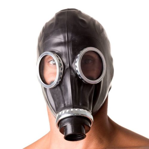 Classic 80s Fetish Rubber Gas Mask - Image 3