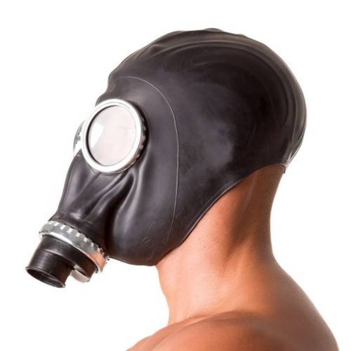 Classic 80s Fetish Rubber Gas Mask - Image 4