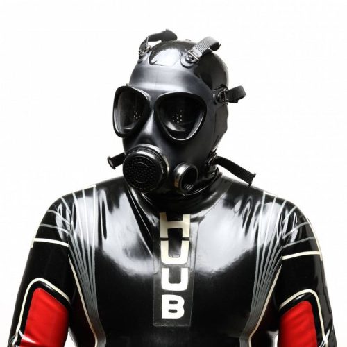 Military Adjustable Strap Rubber Gas Mask - Image 3