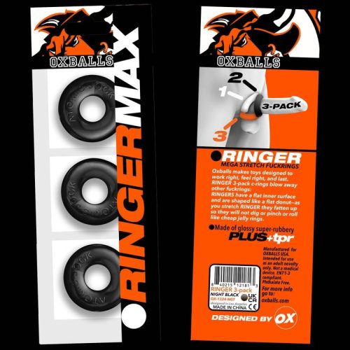 Ringer Max 3 Pc Cockring Set Black - Image 3