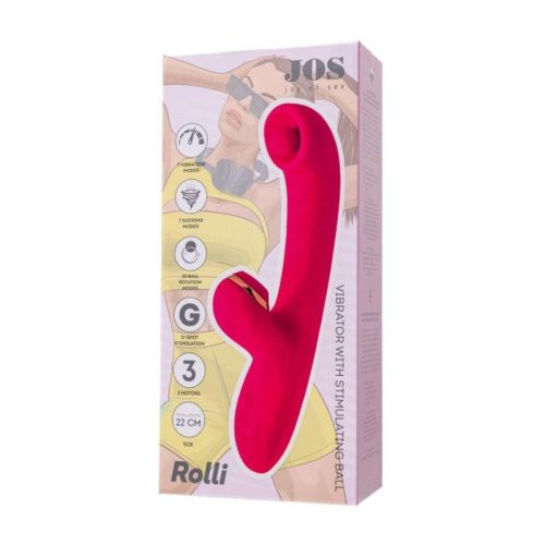 JOS Rolli Stimulating Ball Vibrator with Vaccuum Clitoral Stimulator - Image 3
