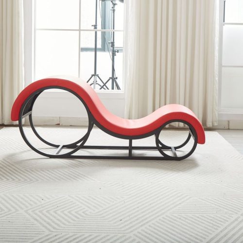 Kama Sutra Mebon Chaise Love Lounge Orange with Metal Frame - Image 3