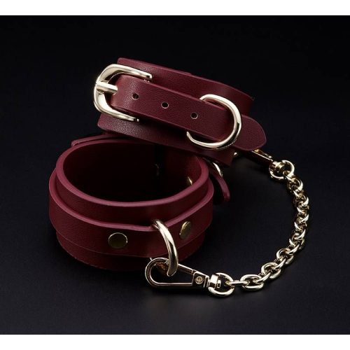 8 Pc Deluxe Bondage Play Kit Burgundy Gold - Image 9