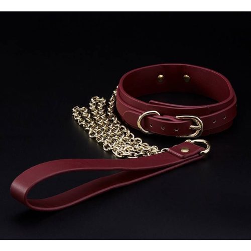 8 Pc Deluxe Bondage Play Kit Burgundy Gold - Image 10