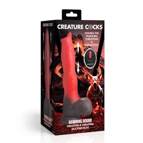 Ramming Hound Thrusting & Vibrating Silicone Dildo - Image 8