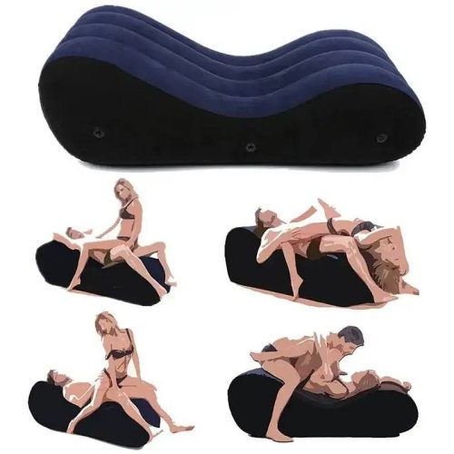 Large 1.5m Inflatable Suede Love Lounge with Handrail - Image 5