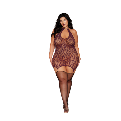 Dreamgirl Garter Slip Burgundy - Image 4