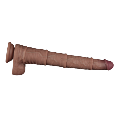 16in Dual Layered Bendable Silicone Cock XXL - Image 4