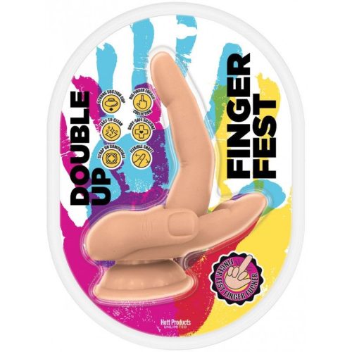 Finger Fest Dildo Double Up Flesh - Image 3