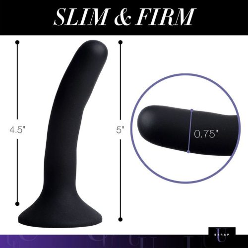 Black Silicone Strap-On Dildo Small - Image 3