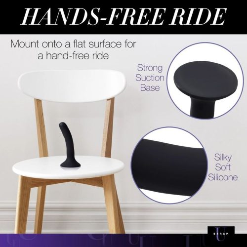 Black Silicone Strap-On Dildo Small - Image 9