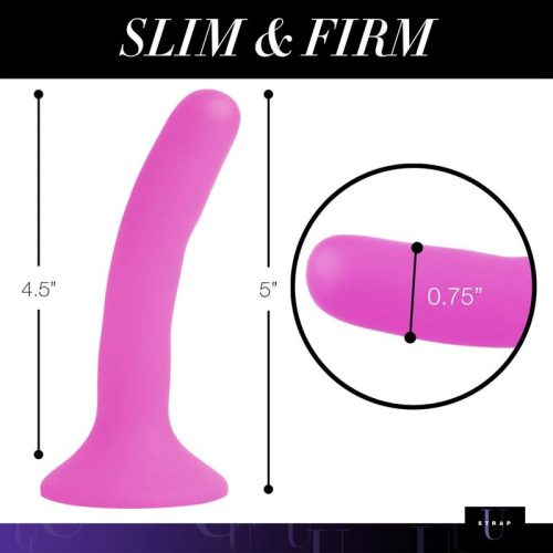 Pink Silicone Strap-On Dildo Small - Image 4