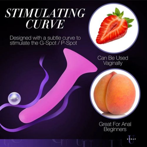 Pink Silicone Strap-On Dildo Small - Image 5
