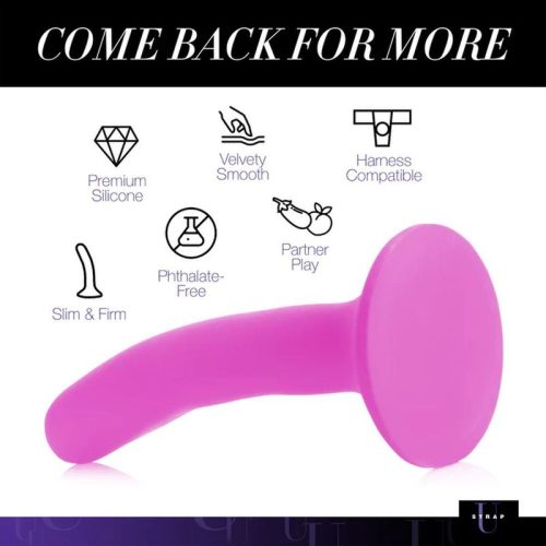 Pink Silicone Strap-On Dildo Small - Image 7