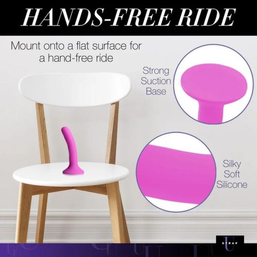 Pink Silicone Strap-On Dildo Small - Image 8