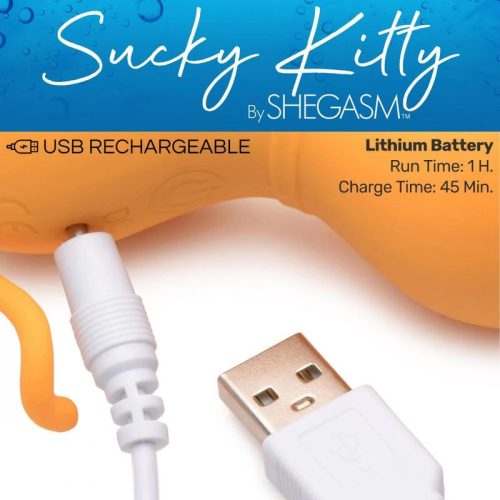 Sucky Kitty 7X Clitoral Stimulator Orange - Image 6