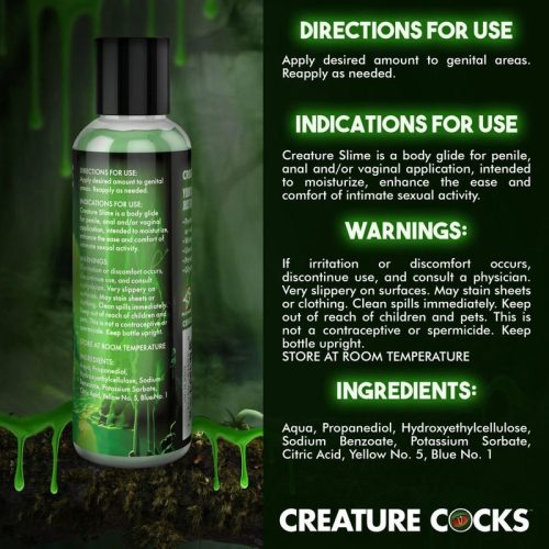Creature Slime Green Slime Water Based Lubricant 4oz - Image 6