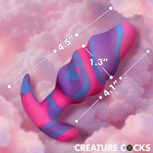Unicorn Swirl Silicone Butt Plug Medium - Image 4