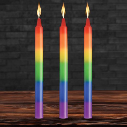 Pride Candles Rainbow Drip Candle 3 Pc - Image 3