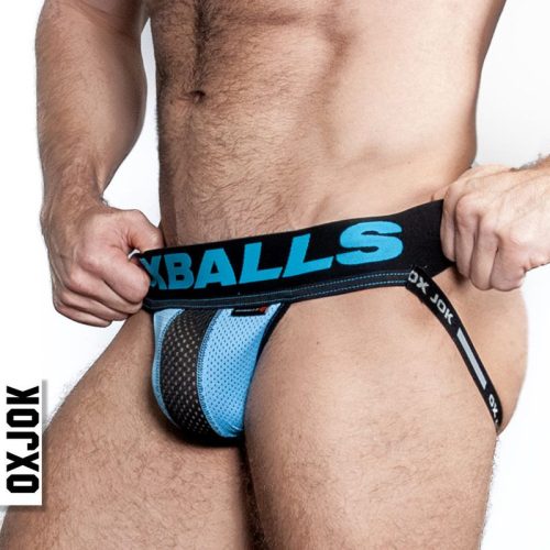 Oxballs Airmesh Swagger Jockstrap Sky Blue - Image 4