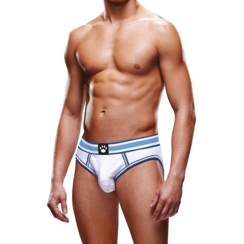 Prowler Open Back Brief White/Blue - Image 3