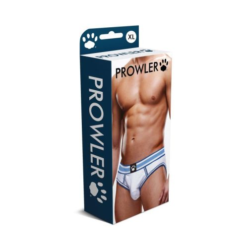 Prowler Open Back Brief White/Blue - Image 4