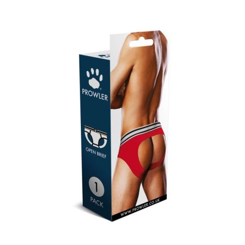 Prowler Open Back Brief White/Red - Image 4