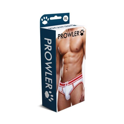 Prowler Open Back Brief White/Red - Image 4